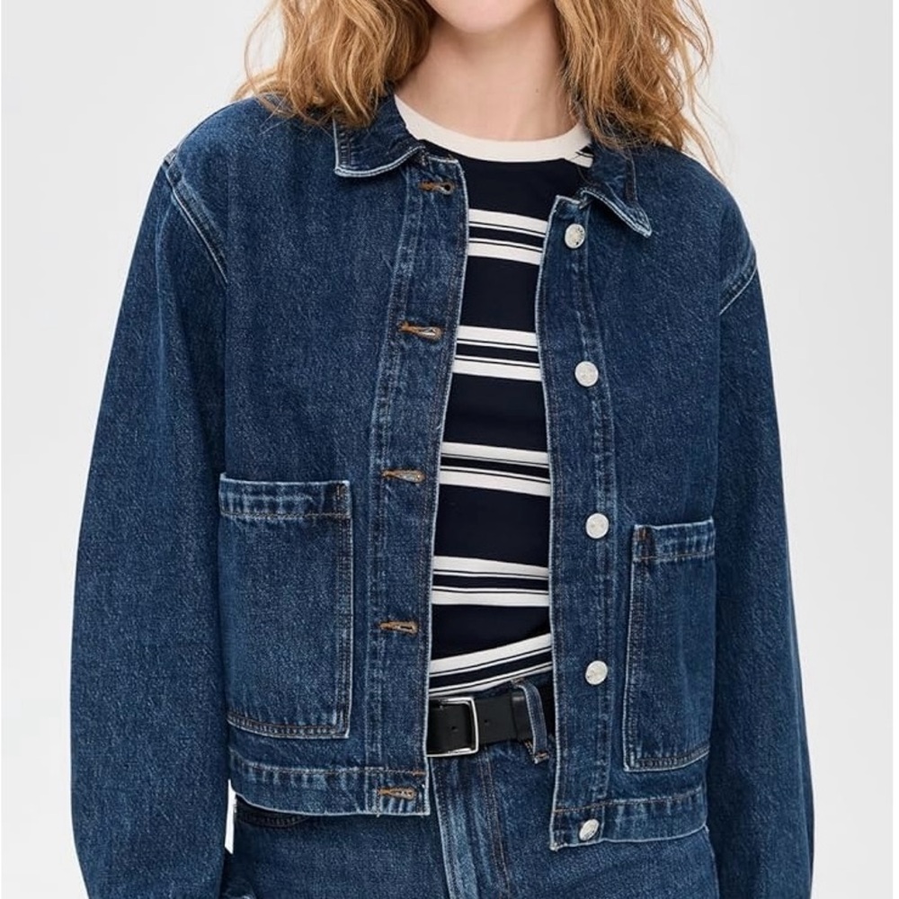 Frame Patch Pocket Denim Jacket in Noble. XL (size 10-12) - Picture 1 of 10